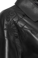 Jennifer Women's Black Leather Jacket | Derimod Jennifer Women's Black Leather Jacket | Derimod