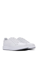 Erkek Beyaz Deri Kalın Tabanlı Sneaker | Derimod Erkek Beyaz Deri Kalın Tabanlı Sneaker | Derimod