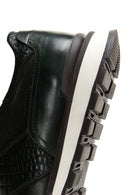 Erkek Yeşil Deri Baskılı Sneaker | Derimod Erkek Yeşil Deri Baskılı Sneaker | Derimod