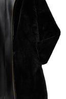 Artesina Women's Black Hooded Teddy Leather Coat | Derimod Artesina Women's Black Hooded Teddy Leather Coat | Derimod