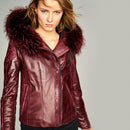 Dalida Women's Leather Jacket | Derimod Dalida Women's Leather Jacket | Derimod