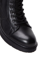 Men's Black Leather Classic Boots | Derimod Men's Black Leather Classic Boots | Derimod