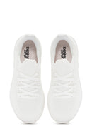 Derimod Zero Women's White Lace-Up Thick Soled Fabric Sneaker | Derimod Derimod Zero Women's White Lace-Up Thick Soled Fabric Sneaker | Derimod