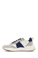 ACBC x DERİMOD Men's Beige Laced Thick Soled Sneaker | Derimod ACBC x DERİMOD Men's Beige Laced Thick Soled Sneaker | Derimod