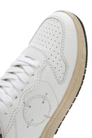 ACBC x DERİMOD Women's White Laced Leather Sneaker | Derimod ACBC x DERİMOD Women's White Laced Leather Sneaker | Derimod