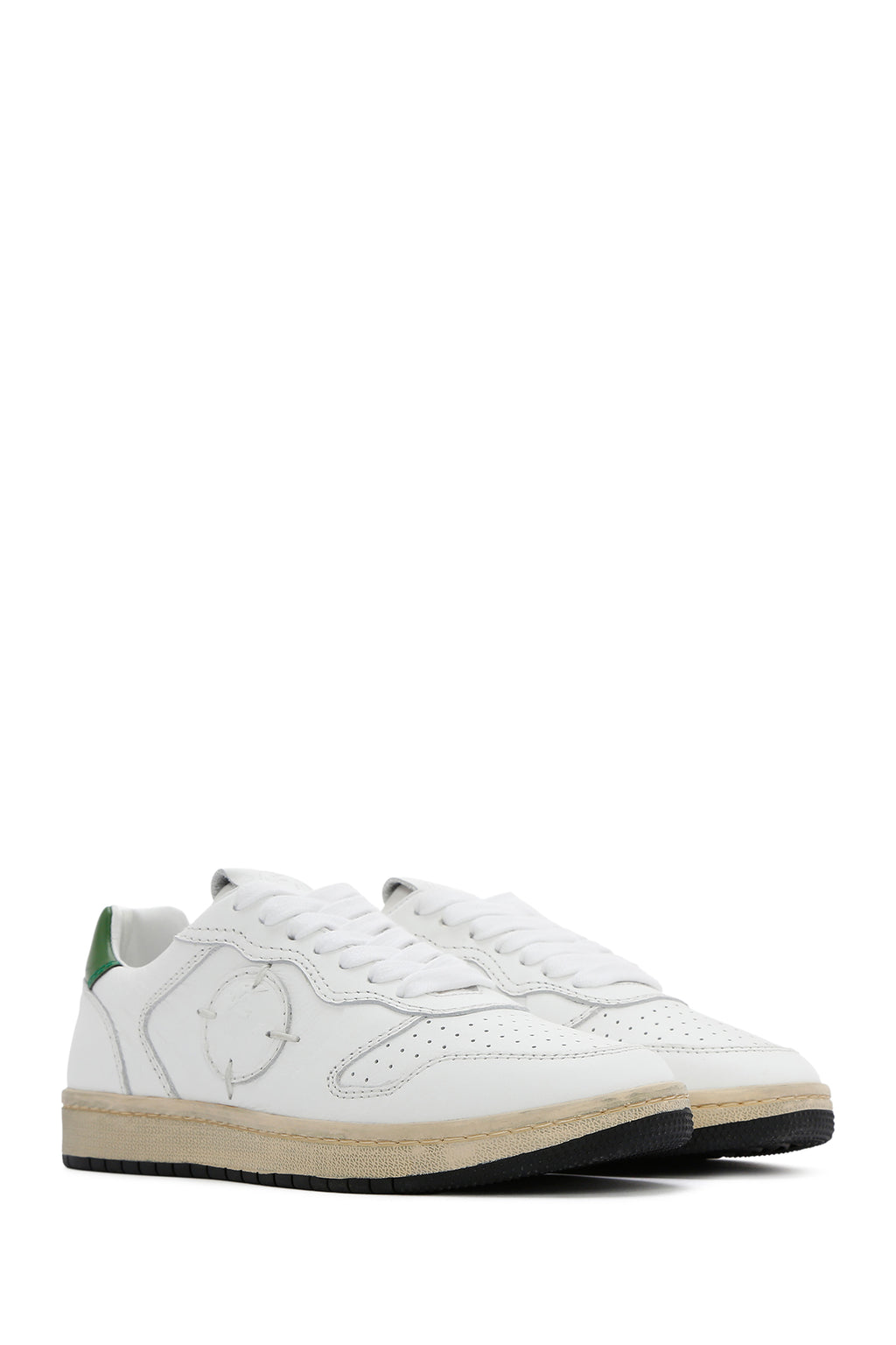 ACBC x DERİMOD Kadın Beyaz Bağcıklı Deri Sneaker