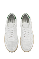 ACBC x DERİMOD Women's White Laced Leather Sneaker | Derimod ACBC x DERİMOD Women's White Laced Leather Sneaker | Derimod