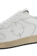 ACBC x DERİMOD Women's White Laced Leather Sneaker | Derimod ACBC x DERİMOD Women's White Laced Leather Sneaker | Derimod