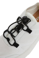 ACBC x DERİMOD Kadın Beyaz Bağcıklı Kalın Tabanlı Kumaş Sneaker | Derimod ACBC x DERİMOD Kadın Beyaz Bağcıklı Kalın Tabanlı Kumaş Sneaker | Derimod