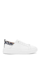 ACBC x Derimod Kadın Beyaz Bağcıklı Leopar Detaylı Sneaker | Derimod ACBC x Derimod Kadın Beyaz Bağcıklı Leopar Detaylı Sneaker | Derimod