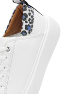 ACBC x Derimod Kadın Beyaz Bağcıklı Leopar Detaylı Sneaker | Derimod ACBC x Derimod Kadın Beyaz Bağcıklı Leopar Detaylı Sneaker | Derimod