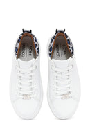 ACBC x Derimod Kadın Beyaz Bağcıklı Leopar Detaylı Sneaker | Derimod ACBC x Derimod Kadın Beyaz Bağcıklı Leopar Detaylı Sneaker | Derimod