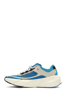 ACBC x DERİMOD Women's Blue Lace-Up Thick-Sole Sneaker | Derimod ACBC x DERİMOD Women's Blue Lace-Up Thick-Sole Sneaker | Derimod