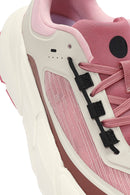 ACBC x DERİMOD Women's Pink Laced Thick Soled Sneaker | Derimod ACBC x DERİMOD Women's Pink Laced Thick Soled Sneaker | Derimod