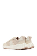 ACBC x DERİMOD Women's Beige Thick-Soled Lace-Up Fabric Sneaker | Derimod ACBC x DERİMOD Women's Beige Thick-Soled Lace-Up Fabric Sneaker | Derimod