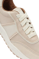 ACBC x DERİMOD Women's Beige Thick-Soled Lace-Up Fabric Sneaker | Derimod ACBC x DERİMOD Women's Beige Thick-Soled Lace-Up Fabric Sneaker | Derimod