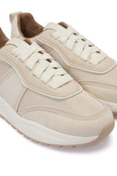 ACBC x DERİMOD Women's Beige Thick-Soled Lace-Up Fabric Sneaker | Derimod ACBC x DERİMOD Women's Beige Thick-Soled Lace-Up Fabric Sneaker | Derimod