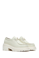 Women's Beige Leather Masculine Loafer | Derimod Women's Beige Leather Masculine Loafer | Derimod