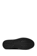 Erkek Siyah Bağcıklı Deri Sneaker | Derimod Erkek Siyah Bağcıklı Deri Sneaker | Derimod