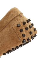 Kadın Camel Püsküllü Süet Deri Loafer | Derimod Kadın Camel Püsküllü Süet Deri Loafer | Derimod