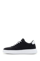 Alberto Guardiani Men's Black New Era Thick Soled Leather Sneaker | Derimod Alberto Guardiani Men's Black New Era Thick Soled Leather Sneaker | Derimod
