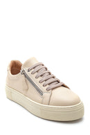 Women's Leather Zipper Sneaker | Derimod Women's Leather Zipper Sneaker | Derimod