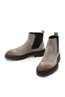 Men's Mink Casual Chelsea Leather Boots | Derimod Men's Mink Casual Chelsea Leather Boots | Derimod