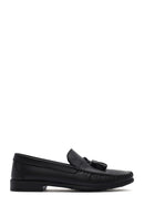 Men's Black Tasseled Leather Casual Loafer | Derimod Men's Black Tasseled Leather Casual Loafer | Derimod