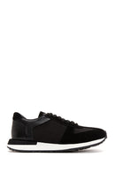 Erkek Siyah Süet Detaylı Sneaker | Derimod Erkek Siyah Süet Detaylı Sneaker | Derimod