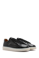Men's Black Lace-up Leather Sneaker | Derimod Men's Black Lace-up Leather Sneaker | Derimod
