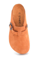 Women's Casual Nubuck Leather Slippers | Derimod Women's Casual Nubuck Leather Slippers | Derimod