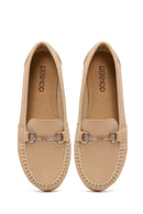Women's Beige Buckle Loafer | Derimod Women's Beige Buckle Loafer | Derimod