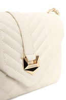 Woman Cream Chain Strap Quilted Crossbody Bag | Derimod Woman Cream Chain Strap Quilted Crossbody Bag | Derimod
