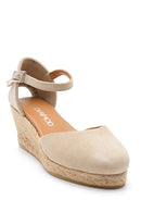 Women's Suede Wedge Heels Espadrille | Derimod Women's Suede Wedge Heels Espadrille | Derimod