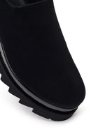Woman Black Wedge Fabric Shoes | Derimod Woman Black Wedge Fabric Shoes | Derimod