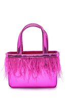 Women's Feathered Snake Patterned Derimod X Whenever Company Mini Handbag | Derimod Women's Feathered Snake Patterned Derimod X Whenever Company Mini Handbag | Derimod
