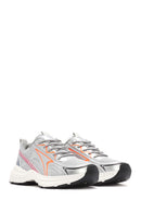Women's Orange Chunky Sole Lace-Up Sneakers | Derimod Women's Orange Chunky Sole Lace-Up Sneakers | Derimod