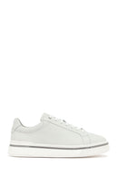 Erkek Beyaz Bağcıklı Deri Sneaker | Derimod Erkek Beyaz Bağcıklı Deri Sneaker | Derimod