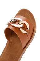 Women's Tan Accessory Slippers | Derimod Women's Tan Accessory Slippers | Derimod