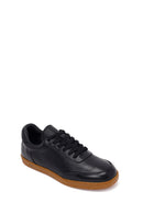 Male Black Lace-up Leather Sneaker | Derimod Male Black Lace-up Leather Sneaker | Derimod