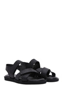 Men's Black Nubuck Leather Sandals | Derimod Men's Black Nubuck Leather Sandals | Derimod