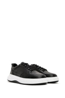 Men's Black Lace-up Leather Sneaker | Derimod Men's Black Lace-up Leather Sneaker | Derimod