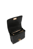 Geox Women's Black Veriana Quilted Leather Shoulder Bag | Derimod Geox Women's Black Veriana Quilted Leather Shoulder Bag | Derimod