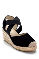 Women's Leather Suede Detailed Espadrilles | Derimod Women's Leather Suede Detailed Espadrilles | Derimod