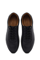 Men's Black Lace-Up Leather Casual Sneaker | Derimod Men's Black Lace-Up Leather Casual Sneaker | Derimod