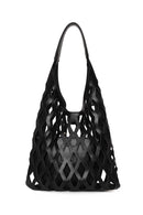 Woman Black Mesh Shoulder Bag | Derimod Woman Black Mesh Shoulder Bag | Derimod