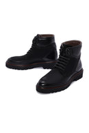 Men's Black Leather Boots | Derimod Men's Black Leather Boots | Derimod