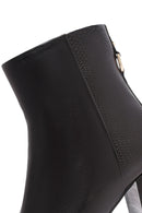 Women's Black Zippered Thick Heeled Leather Boots | Derimod Women's Black Zippered Thick Heeled Leather Boots | Derimod