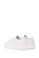 Men's White Lace-up Thick-Sole Leather Sneaker | Derimod Men's White Lace-up Thick-Sole Leather Sneaker | Derimod