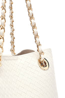 Woman Cream Long Strap Printed Shoulder Bag | Derimod Woman Cream Long Strap Printed Shoulder Bag | Derimod